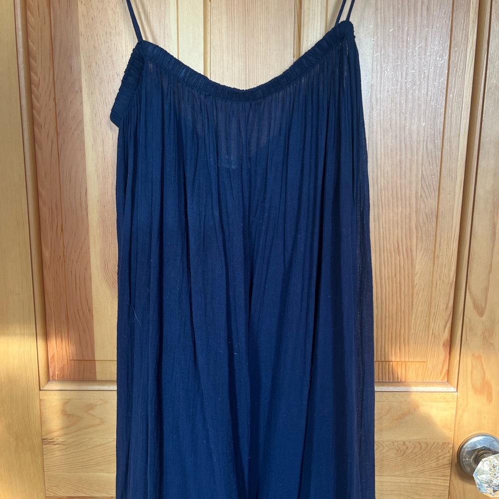 Black Crane Long Strap Dress
